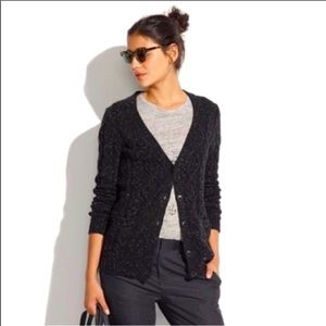 Madewell Cable Knit Wool Sweater Button Cardigan